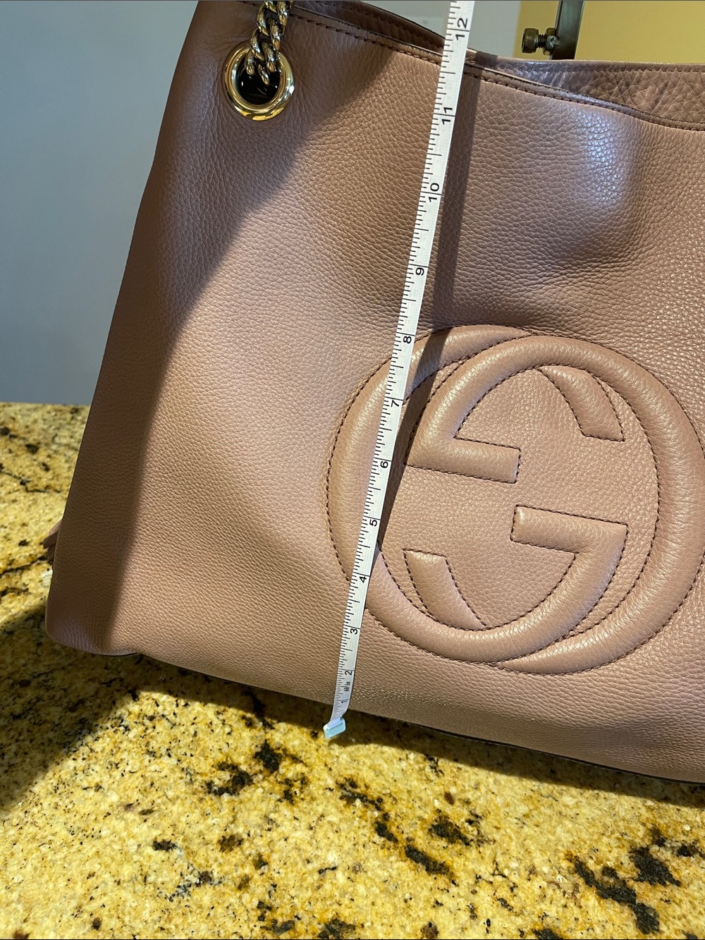 Gucci Blush Pink Soho Pebbled Leather Shoulder Tote - Picture 13 of 15